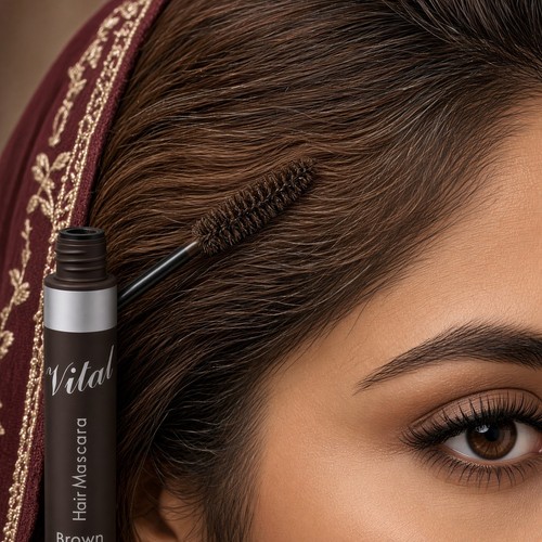 Vital hair mascara dark brown - hair,